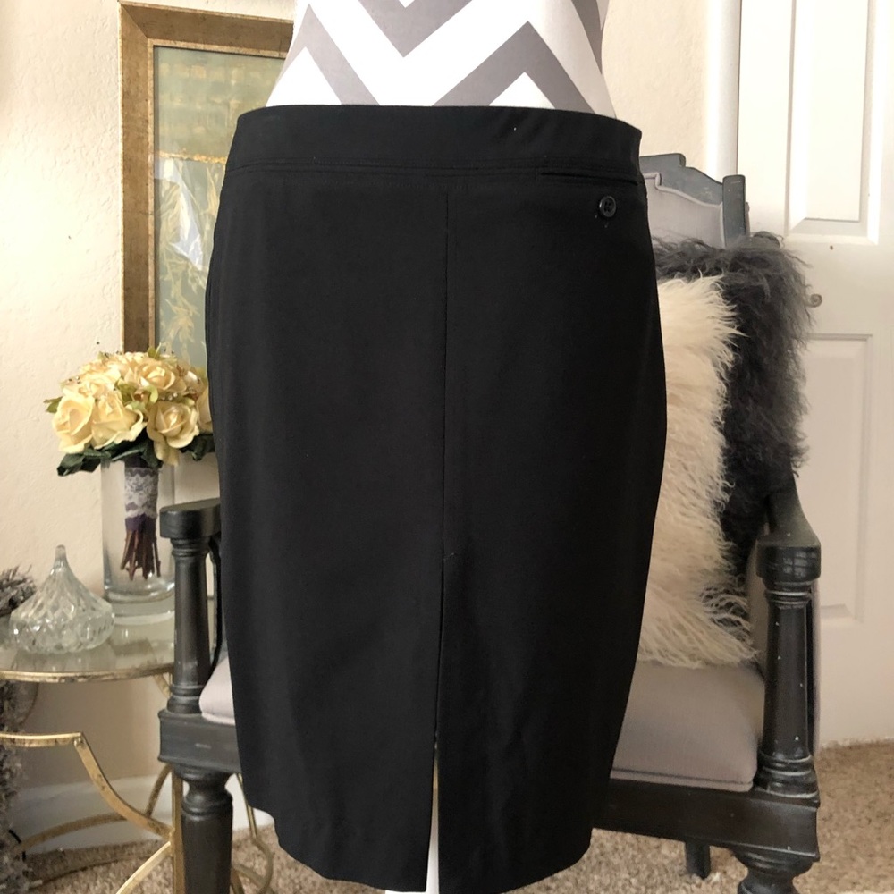 The limited stretch black skirt